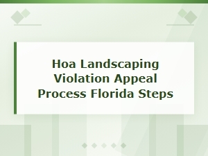 Florida Hoa Landscaping Violation Appeal Process